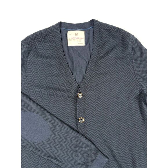 Banana Republic Heritage Men’s Wool Cardigan | Size M | Navy Blue Knit - Picture 5 of 8